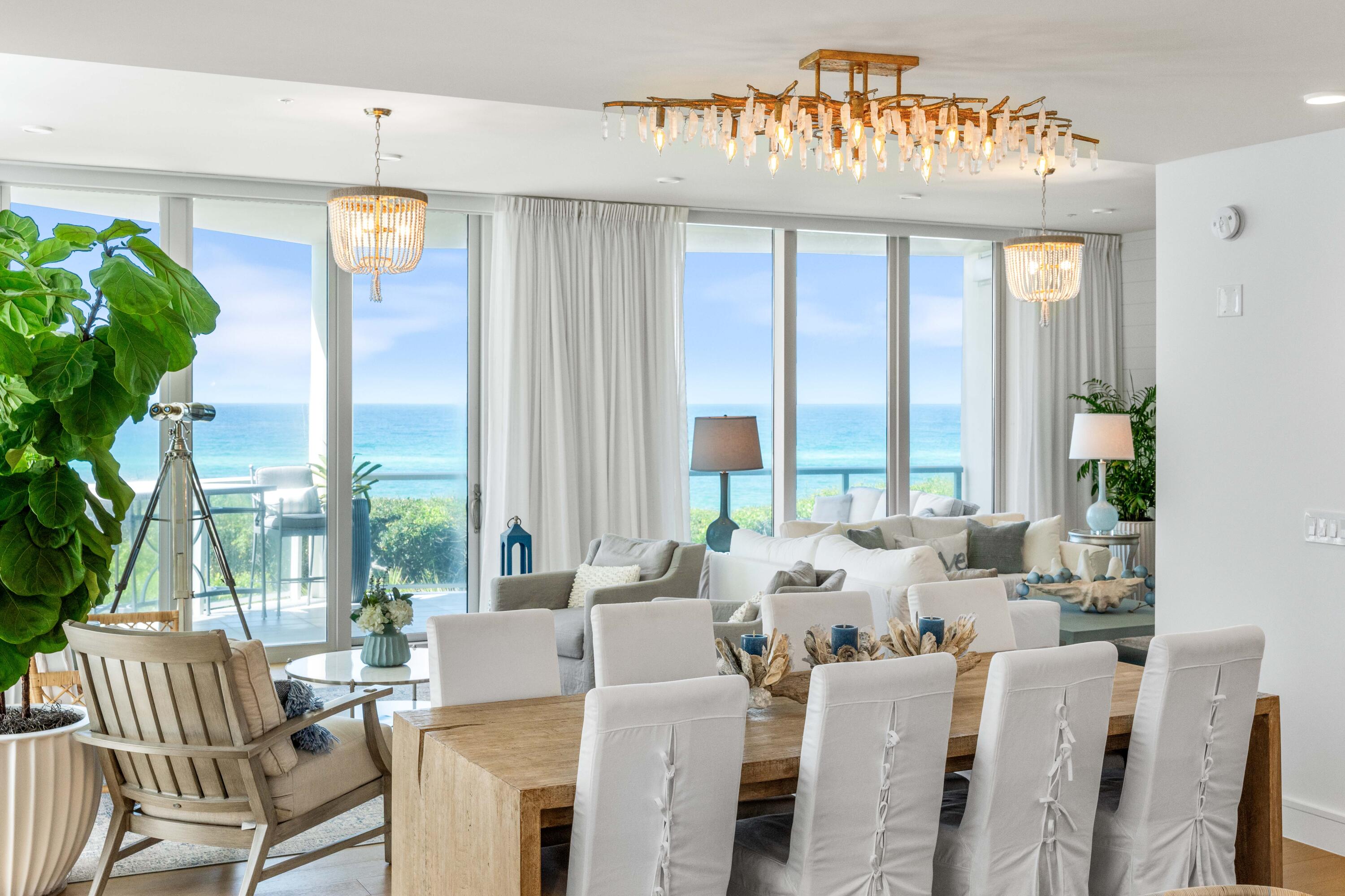 31 on 30A is THE ULTIMATE GULF FRONT CONDO!!!This MODEL unit w/ UPGRADED CABINETS, FLOORING, LIGHTING,SHADES & DRAPERY has 3 GULF FRONT BRs, ALL with GULF VIEWS. #108 interiors feature the BEST OF THE BEST!! GREAT LOCATION w/ EXPANSIVE VIEWS from the PRIVATE BALCONY off of HUGE LIVING/DINING AREA. MODEL unit w/ UPGRADED cabinets, tile & shiplap in LR. All 3 BR & balconies allow for GULF VIEWS. The MASTER BR has floor to ceiling glass allowing you to wake up to views of the beach & POOL . UNDERGROUND PARKING w/ PRIVATE ELEVATOR INTO UNIT! Thirty One is THE destination for owners who seek the pinnacle in SECURITY, PRIVACY, design, comfort & BEACHFRONT living. The 3.92 acres boasts over 335' of BEACHFRONT. Amenities include storage, luxuriously appointed lobby & fitness center