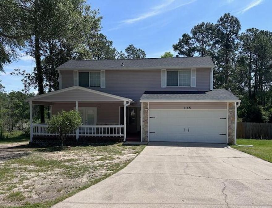 Move in ready! This 4 bedroom 2 bath is spacious and waiting for you! Front and back covered porches invite you to relax and enjoy the warm weather, bring the rockers and patio sets there's plenty of room.  Primary Bedroom is on 1st floor, along with an additional bedroom that you can use as an office or playroom...your choice!  Kitchen offers many cabinets and a pantry.  No pets.  Schedule an appointment to view.