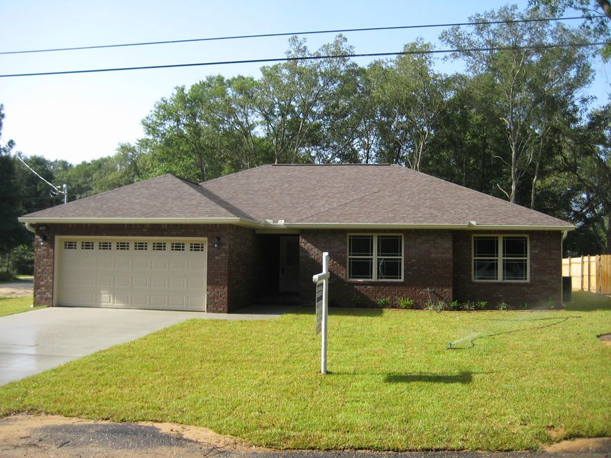 Brand new home on a level quarter acre lot with a great corner location close to hwy 90! Open and split floor plan. Three bedrooms and two baths with a large kitchen open to the living room. Home will feature tile in all wet areas. Rich wood laminate floor in the living room and hallways. Master bath will feature a great marble shower with bench. Spacious bedrooms with upgraded carpet and padding. Make your appointment today to see this great home.