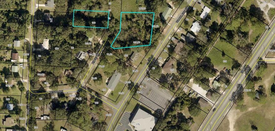 2 possible homesites. 2 parcels of land located at the end of, and adjoining, the improved part of the south end of Ridge St. The city has confirmed that Ridge St has not been vacated, but it has not been improved. These 2 wooded parcels are separated by Ridge St. Utilities are available at adjoining homes/buildings, but not connected to these lots. The platted lot is approximately .35 acre (85x180) and the unplatted lot is approximately .65 acre.