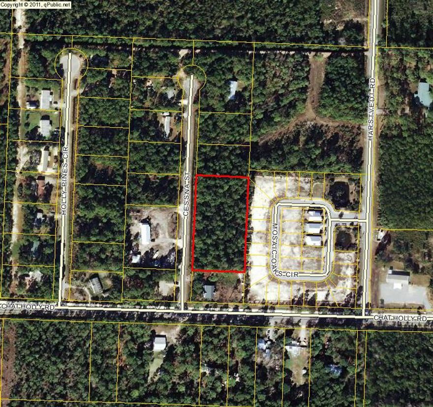 Excellent investment opportunity or build to suit. Centrally located between hogtown bayou and 331 bridge boat launches as well as being moments from the beach. This half acre lot is situated on a quiet culdesac. Three of the four lots listed on Cessna are attached and are available for bulk purchase.