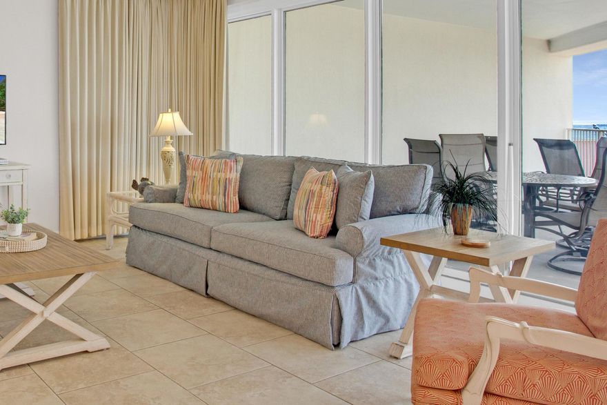 Welcome to tranquil and delightful condo living! Located in the exclusive 52 acre gated community of TOPS'L Beach & Racquet Resort, this 5th floor condo features a spacious master suite, a guest suite, kitchen with granite counter tops, stainless appliances, and breakfast bar, open concept living & dining areas, and a 400 sq ft oversized balcony.  The expansive windows and sliding glass doors allow for lots of sunlight and great views of the Gulf of Mexico.  Tides Owners and Guests will enjoy an exclusive Gulf front pool, tennis courts, pickleball, shuffleboard, grilling area, poolside bar and grill, and the 600 ft of private beach frontage that TOPS'L has to offer. In addition, TOPS'L Owners also have the option to join an award winning tennis and fitness facility with 12 lighted courts,