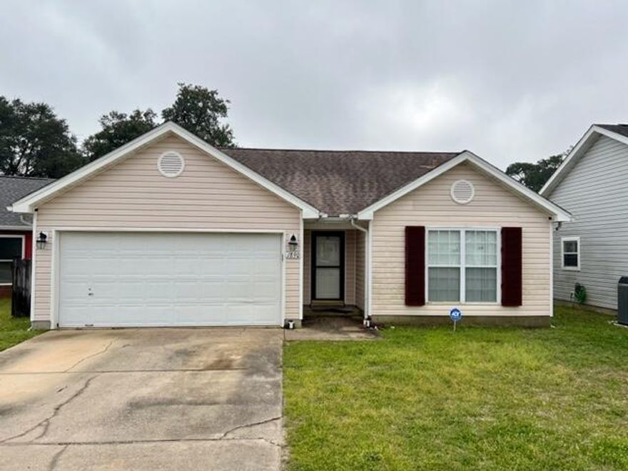 Must come see this charming 3 bedroom 2 bathroom home in Fort Walton Beach! This home has many wonderful features including vaulted ceilings, stainless steel kitchen appliances and a fenced in backyard. The split floor plan offers a great sized master bedroom and nice sized additional bedrooms. There is also hardwired ADT cameras and a security system for the home if services are wanted(not included in rent). This home is pet friendly pending owner approval and pet deposit. No smoking is allowed. Give us a call of visit our website to schedule a showing or apply!