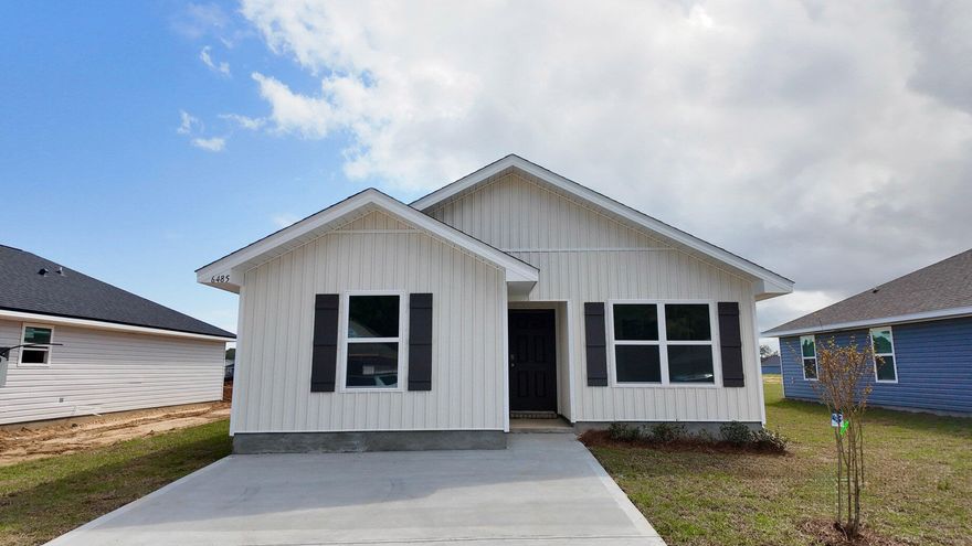 The charming Rivers Cove community offers residents use of it's gorgeous Community Pool, Community Room and Playground. The ''Sullivan'' plan is a cozy cottage style home with no wasted space, a desirable open design for relaxed living. A stylish 4 bedroom, 2 bath home, plus a large storage room. Easy care beautiful wood look flooring, delightful kitchen with stainless appliances, quiet dishwasher, smooth top range, built in microwave and pantry. Also included is Fabric hurricane door/window protection and a Smart Home 'Connect' system with several convenient Smart Home Devices.