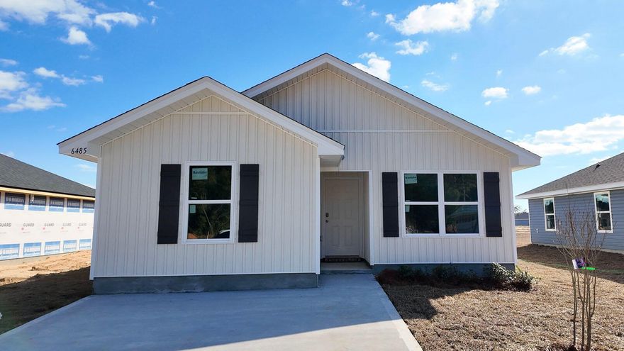 The charming Rivers Cove community offers residents use of it's gorgeous Community Pool, Community Room and Playground. The ''Sullivan'' plan is a cozy cottage style home with no wasted space, a desirable open design for relaxed living. A stylish 4 bedroom, 2 bath home, plus a large storage room. Easy care beautiful wood look flooring, delightful kitchen with stainless appliances, quiet dishwasher, smooth top range, built in microwave and pantry. Also included is Fabric hurricane door/window protection and a Smart Home 'Connect' system with several convenient Smart Home Devices.