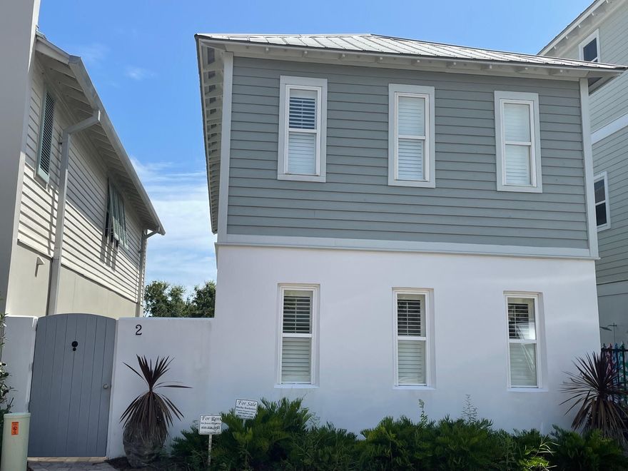 Amazing Location!!! Gorgeous turn-key 4 bedroom Seacrest Beach House. Recently updated with improvements throughout. Remodeled kitchen, new plantation shutters were added throughout the home. No carpet, new flooring was installed in all bedrooms and bathrooms and all bathrooms have been remodeled. Private outdoor courtyard is perfect for entertaining. New hot water heater in 2020, and the home has new televisions throughout. Located in between the beautiful 12,000 sq ft community pool and the beach! This home is approx 415 feet from the pool and approx 900 feet from the beach access, 5 lots East of the Seacrest Beach Chair! Easy access to Alys Beach and Rosemary Beach. Two balconies upstairs to enjoy the Gulf breezes. Excellent rental history with projections up to $112k over 25 wks