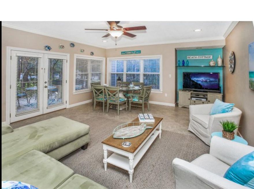 GREAT INVESTMENT** PRIVATE BEACH FRONT RESORT** GROUND FLOOR ** GATED COMMUNITY*** RENTAL READY***Cozy Quiet Cottage Rarely do these coveted GROUND FLOOR 2 bedroom, 2 bath, Carolina style beach cottages come on the market. Photos coming soon see rental photos here  https://www.vrbo.com/1848558?adultsCount=1&noDates=true&unitId=2410068.     ...Currently, no other Beach Cottages are on the market in this amazing resort. This well-maintained completely furnished cottage conveys turnkey and rental ready.  This unit has all 5 STAR RENTAL REVIEWS.  Are these Fantastic Guest Reviews due to the fully stocked kitchen just as you would find in your own home?  Or is it the festive screened porch with the fun string lights for alfresco dining or