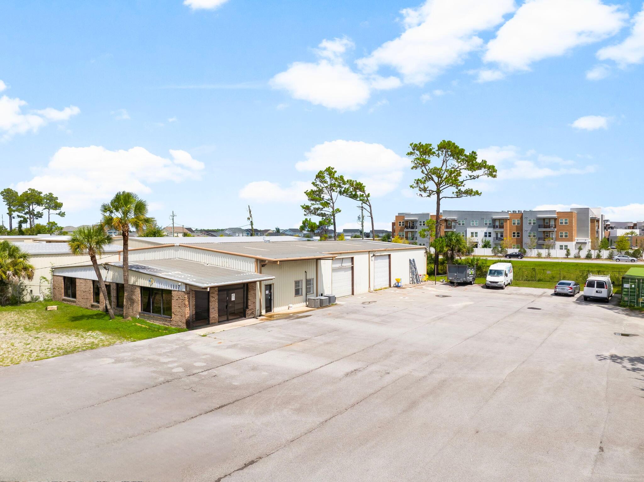Now available for purchase is a 7,200sf flex warehouse situated in the heart of Panama City, just at the entrance to Sweetbay. The building consists of approximately 1,785sf of fully remodeled office with two restrooms, four offices, and multiple areas for conference and show rooms. The remaining space, at approximately 5,415sf, is a conditioned warehouse with two 5-ton HVAC units, full LED lighting system, and two 12' x 12' overhead bay doors. At .80/acre this piece has parking for 15+ vehicles while maintaining turnaround space for trucks and deliveries.Signage and high visibility with an average daily traffic county of 22,500 make this location a very desirable opportunity for any business. This property is also available for lease. Call today for more information.