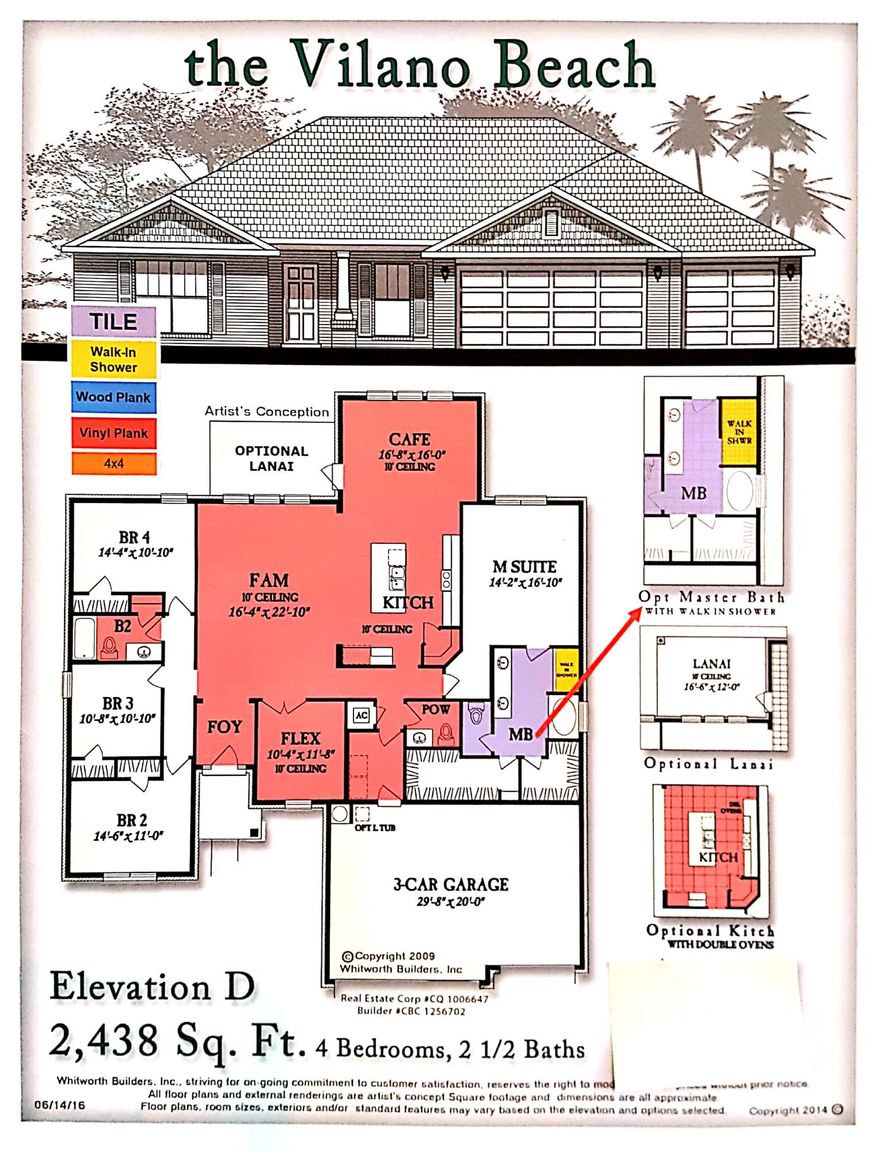 New build 4/2.5 with 3 car garage on over 2/3 acre corner lot. 10 foot ceilings, open floor plan, covered lanai, stainless steel appliances and granite in the kitchen. Large tiled master shower with multiple shower heads.