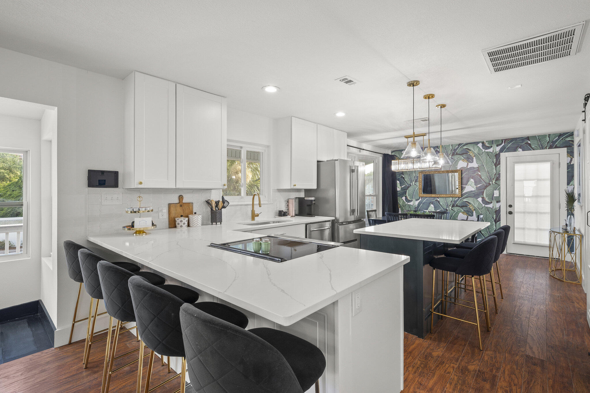 Enjoy this high-revenue investment property with $192k on the books for 2022 with 3 months to go! Buyer gets a turn-key & profitable vacation rental from day 1 in the coveted Frangista Beach community. Nostalgia meets novelty at this fully renovated 6 bed/4.5 bath home with deeded beach access. This home, called the Beverly, is located on Hollywood Street and was professionally furnished and designed after the iconic Beverly Hills Hotel in LA with palm fronds, sea birds, rose-pink hues, black-and-white stripes, gold hardware, and other 1920s Hollywood details to create the ultimate retro-glam getaway for travelers looking to be within steps of this world-famous white-sand beach. Enjoy your private (and heated) swimming pool with plenty of off-street parking and sleeping space for 14.
