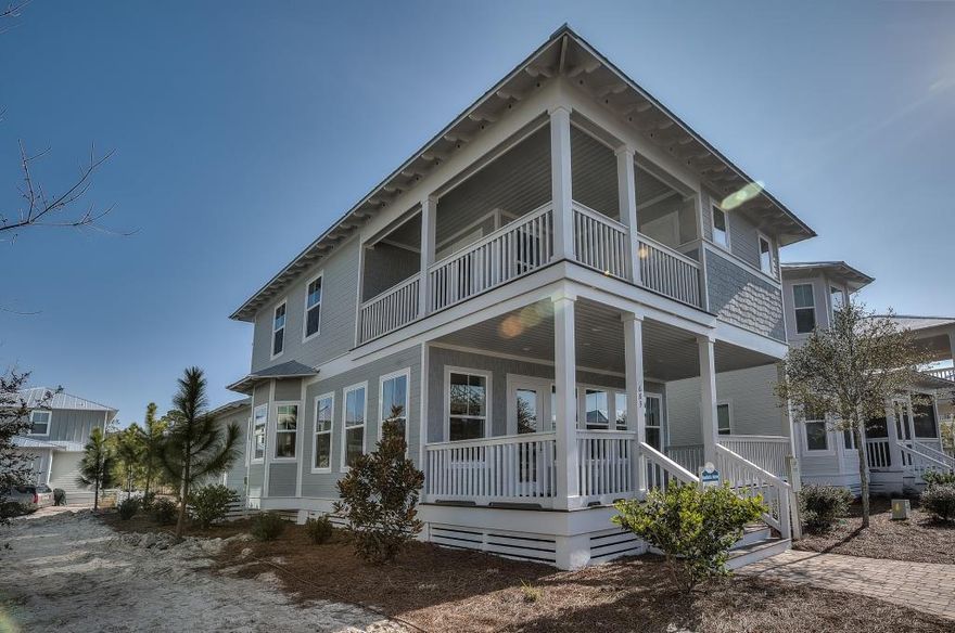 New, high-quality construction home in NatureWalk, nestled between protected borders of the state forest, adjacent to WaterColor, Seaside, and the heart of 30A. Gorgeous WINDSONG PLAN with expanded family room! This new home offers 2,277 square feet, 2 owners suites (one on each level), an additional bedroom, bunk room, day room, 3.5 bath, owner's lock out (heated/cooled). Features include site-finished pine wood flooring throughout home, upgraded cabinetry, GE Cafe stainless steel appliances, and 10'/9' ceilings. ''The Gathering Place,'' the community's amenity center includes: a resort-style beach entry pool, heated lap pool, children's pool, tot lot, hammocks, multiple entertainment areas including a fire-pit and grills (and seasonal beach shuttle) - all encompassed by the beauty of Point Washington State Park. 