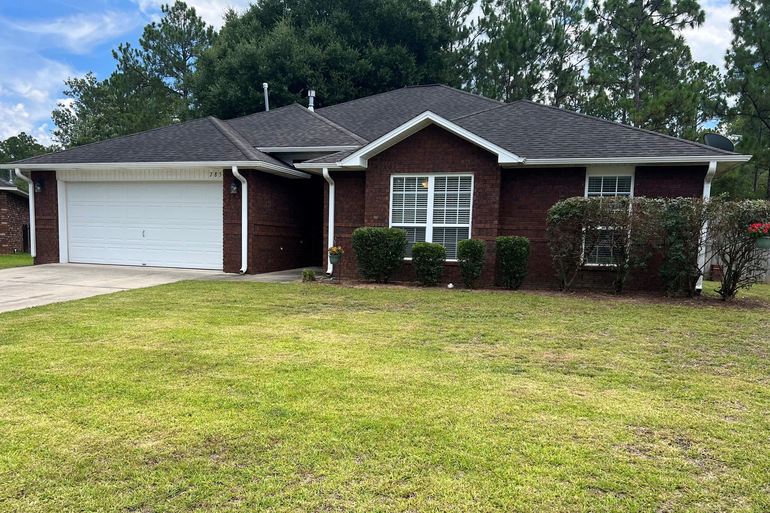 Professional Photos Coming Soon! This spacious brick home has 4-bedrooms, 2-baths located in the Millview Estates subdivision on Pensacola's west side. The thoughtfully designed floor plan offers comfortable living space and is ideally situated just minutes from NAS Pensacola, local schools, hospitals, and the sugar-white beaches of Perdido Key.Inside, you'll find an open layout featuring a large great room with ceiling fan, an inviting kitchen with builder upgraded cabinets, stainless steel appliances, pantry, breakfast bar, and a cozy dining area tucked into the corner. Split-bedroom design, with large master bedroom and en-suite complete with double walk-in closets, a garden tub surrounded by tile, a separate shower, & double vanity. The home has been well maintained over the years. The backyard offers wooded privacy and an oversized 22' x 10' covered back porch perfect for outdoor gatherings. Laundry is off the kitchen as you head into the garage.
This home offers comfort, functionality, and value in an established neighborhood don't miss your chance to make it yours.