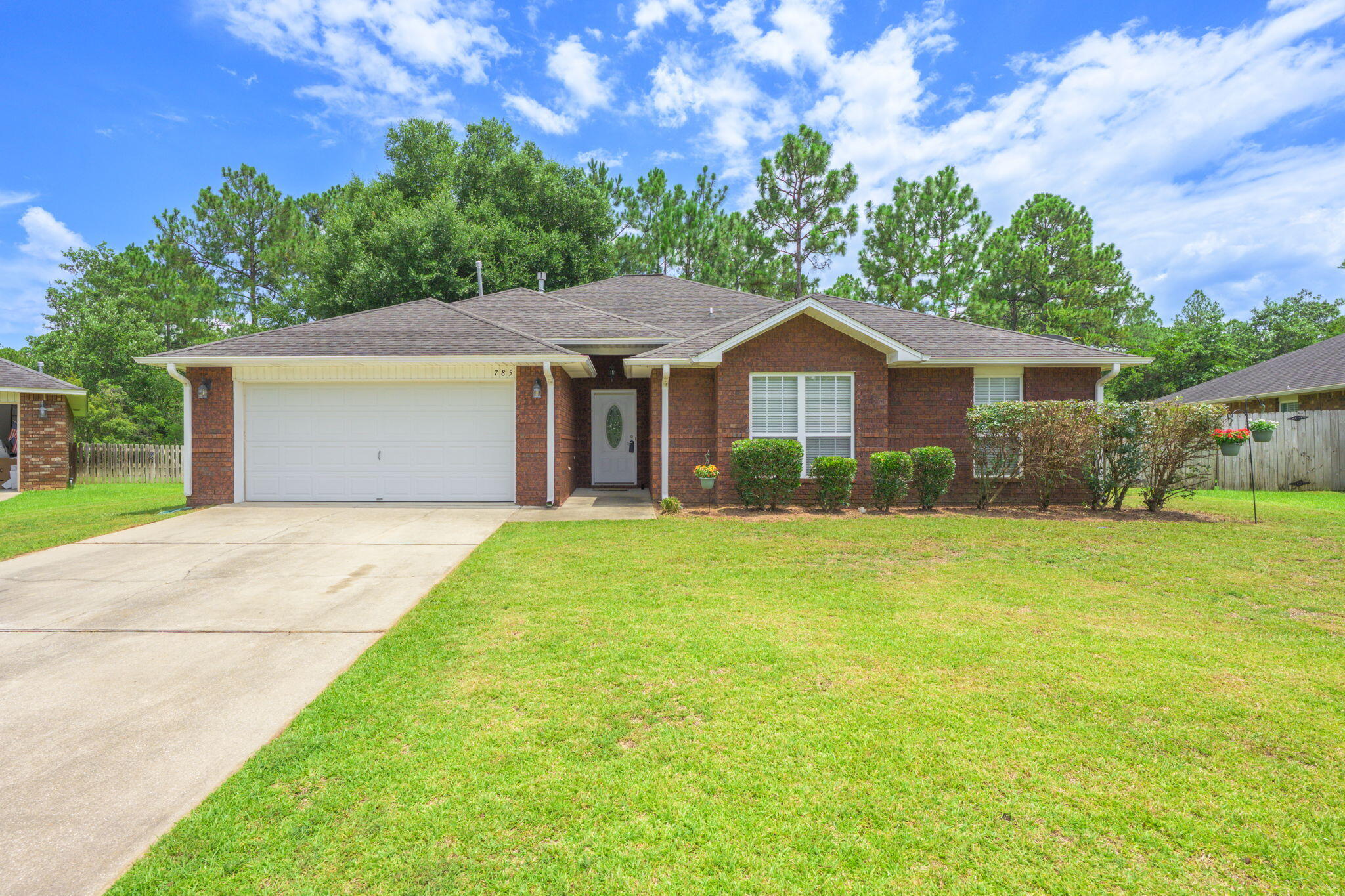 This spacious brick home has 4-bedrooms, 2-baths located in the Millview Estates subdivision on Pensacola's west side. The thoughtfully designed floor plan offers comfortable living space and is ideally situated just minutes from NAS Pensacola, local schools, hospitals, and the sugar-white beaches of Perdido Key.Inside, you'll find an open layout featuring a large great room with ceiling fan, an inviting kitchen with builder upgraded cabinets, stainless steel appliances, pantry, breakfast bar, and a cozy dining area tucked into the corner. Split-bedroom design, with large master bedroom and en-suite complete with double walk-in closets, a garden tub surrounded by tile, a separate shower, & double vanity. The home has been well maintained over the years. The backyard offers wooded privacy and an oversized 22' x 10' covered back porch perfect for outdoor gatherings. Laundry is off the kitchen as you head into the garage.
This home offers comfort, functionality, and value in an established neighborhood don't miss your chance to make it yours.