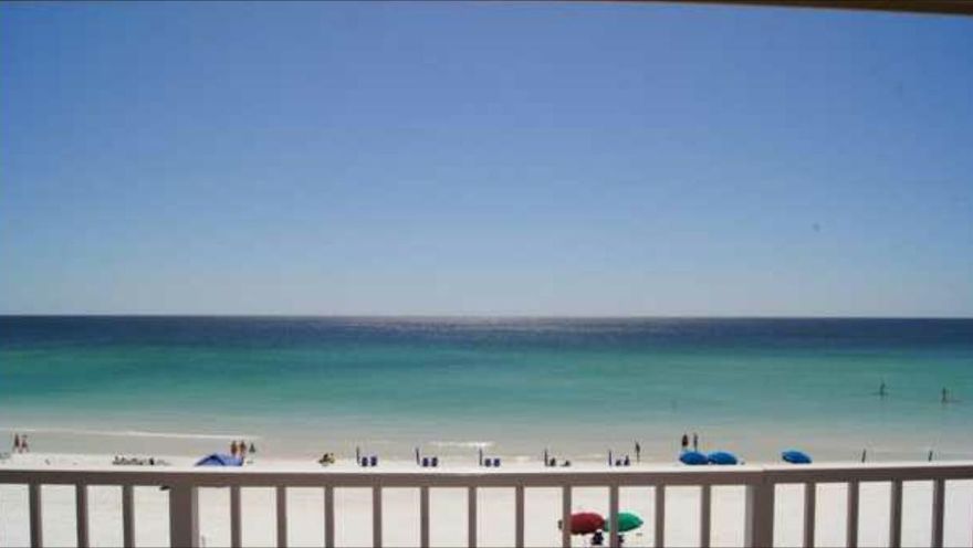 This gorgeous, owner-occupied Gulf-front unit was purchased from the original owner. Total update includes adding an island counter/bar in the kitchen; new stainless appliances, new cabinets/quartz countertops,new glass tile backsplash;new toilets/sinks in bathrooms,new flooring, painting,& furniture,new electrical panel,all new lighting,& new ceiling fans. Sold Furnished w/some personal exclusions. 3 Smart TVs are included. Spacious living area & balcony offer panoramic views of the beach & sunsets. The Mstr Suite is on the 1st floor.The loft has a bedroom w/king-size bed, full bath & a Bunk Room w/twin beds. This 24-unit complex exterior has been recently redone with all new windows & sliders, paint & parking and has a heated, covered pool, and private beach.