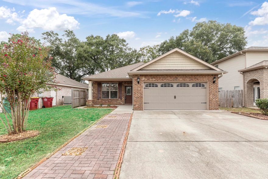 MULTIPLE OFFERS STRONGEST & BEST DUE BY 12 NOV 2023 AT 2PM.Welcome to this beautiful 3bd 2ba brick home in Chimera Estates. You will enjoy the front yard landscaping with pavers and flower gardens. The home is equipped with gutters and a semi-fenced back yard for ample privacy. Wood laminate flooring, ceiling fans and window treatments throughout. The kitchen gleams as the under-cabinet lighting reflects from the Granite countertops and Island with the stone back splash adding the finishing touches. The primary Suite exhibits a trayed ceiling and dual closets. Plenty of additional room in the two-car garage. Short commute to the military bases and sandy beaches! This home checks all the boxes. Schedule your showing today!