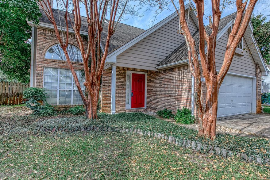 Gorgeous 4 bedroom 2 bathroom home in the heart of Shalimar! Close to Eglin and Hurlburt Field. As soon as you drive up you'll notice the beautiful Crepe Myrtles and the way the home is situated on the lot provides ample back yard space. Entering the home, two story vaulted ceilings make the home feel open and airy. Light from the second floor beams in over your combined living and dining space. The kitchen features all stainless appliances and beautiful white cabinetry. The Master bedroom finishes out the downstairs area with a split en-suite/half bath. Leading to the three upstairs bedrooms, you will notice the easy upkeep bamboo flooring. Ample bedroom space and all rooms have ceiling fans. The back yard has an arbor covered concrete patio and plenty of room for everyone to enjoy!