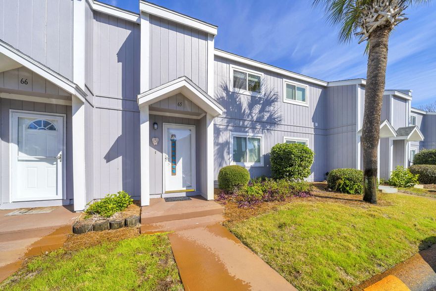 Won't Last. Rarely on market. SOUTHSIDE  Southbay  2 Bedroom , 2.5 bath 1191 sq ft lake condo with additional 450 sq ft of balconies. Has been used as a family vacation home past 25 years. Very well tended to. Comes fully furnished. New up and down Sliding Glass Balcony doors. Newer HVAC and windows. On the quiet secluded west end of Southbay property with stunning views of Dunes of Destin Lake from both balconies and gulf views from Kitchen window.Walk in showers in both full bathrooms. Close to beach, heated pool, tennis and pickleball. Assigned parking right outside from door. Southbay is a nicely landscaped 14 acre, low density, family oriented,pet friendly collection of 109 townhomes with 300' of private deeded white sand beach. Quiet yet convenient to all Destin activities.