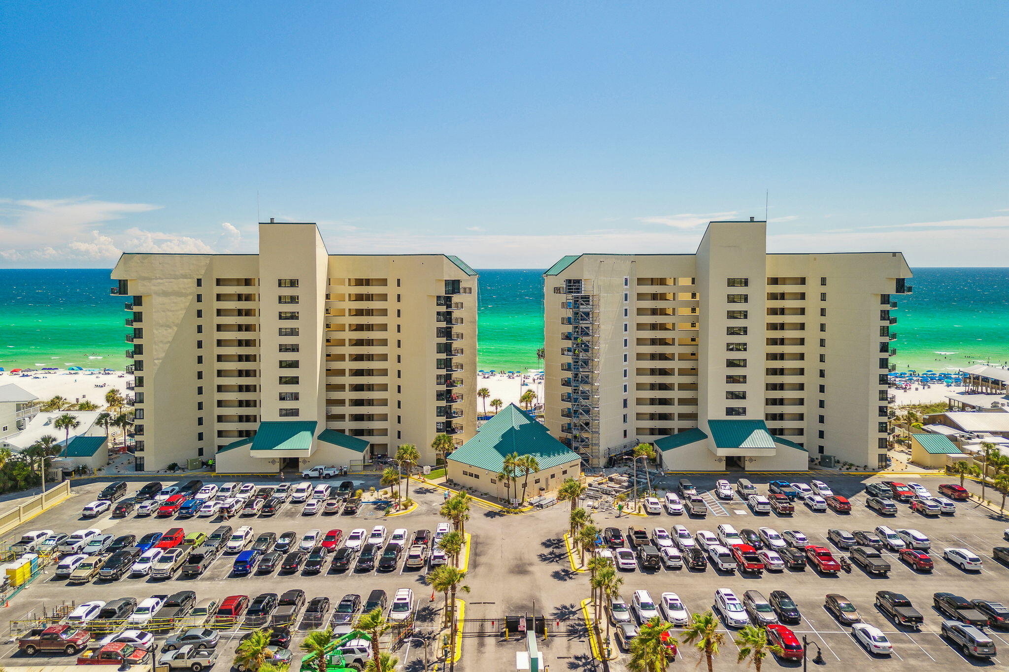 Beautiful remodeled gulf front condo located on the 11th Floor of the WEST tower. As you walk in you will see the fabulous views of the Worlds Most Beautiful Beaches. New kitchen counters, cabinets, flooring, barn door (bunk room) and more. Some exterior renovation currently going on but the building will feature new balcony railings, new hurricane impact windows, new EIFS siding, composite decking and more. Located in a gated community with plenty of parking and no parking garage to go in or out! Convenient to fine and casual dining, St Andrews State Park, Pier Park, entertainment and more! Professional photos coming soon! All data and dimensions to be verified by buyer.