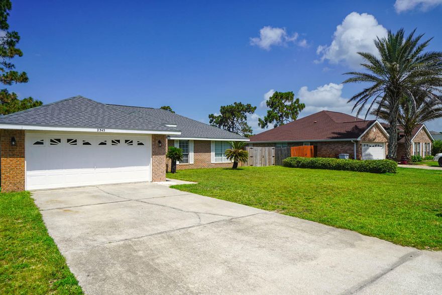 Welcome to your slice of Florida's paradise in the Creetwoods subdivision of EAST NAVARRE! This is the 4BR/2BA POOL home that you've been waiting for! You'll love the open & split floorplan and spacious kitchen with granite countertops, breakfast bar, white cabinets, and pantry! All stainless steel kitchen appliances will convey! Wood look plank TILED flooring covers all the main areas and 1 year old carpet in all bedrooms! Step outback to cool off in your GUNITE POOL (*less than a year old*) surrounded by a privacy fenced yard with plenty of space to host pool parties! This home's desirable location is just 8.5 miles west of Hurlburt Field and 5 miles east of Navarre Beach! NO HOA! Pool(Dec 2021), Roof(2021), Water Heater(2020), HVAC (2014), Fence(2020), Appliances(2015), Plank Tile(2015)