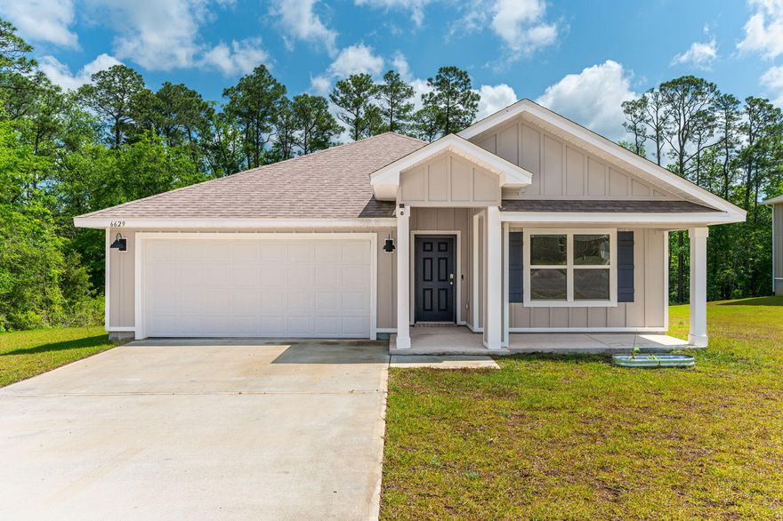 Less than 10 minutes to Crestview allowing military easy proximity to both Eglin Air Force Base and Hurlburt, this 4BR, 2BA home offers a great open concept located on a well sought large lot with a great backyard. Heritage Plantation is located in Laurel Hill and offers a wooded setting for privacy outside of your normal subdivision. Amenities include walking trails and large pool. Home welcomes you with covered porch, an open living room and includes a kitchen offering a breakfast bar and corner large pantry that includes great cabinets and also includes a eat in kitchen and back deck area off the dining.  Split floor plan with master suite offering separate bath and shower, a WIC, and double vanity. Home includes large laundry, large garage & luxury laminate flooring. Call today!