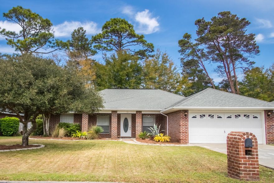 Welcome Home to 96 Beacon Way! This wonderful single level brick home boasts 3 bedrooms/2 baths is located in the desirable neighborhood of Mack Bayou Pointe. The property features a formal dining room and separate office space right off the entrance to the home in addition to the three bedrooms. A two car garage is attached and allows for additional storage! An open floor plan allows for great entertaining! The backyard is fenced for privacy. Conveniently located near shopping and dining at Grand Boulevard. Just a short drive to the beautiful beaches of South Walton.
