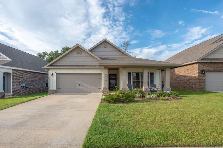 Nestled in the gated community of Antietam and built in 2020, this 4 bedroom home offers luxury vinyl flooring with an open, spacious floor plan and a screen enclosed porch (22x8). You'll enjoy the home security system for added comfort, 2 keyless entries on the front and garage doors, and a camera security door bell. The kitchen comes equipped with a large island with granite counter tops, a breakfast bar suitable for four, stainless steel appliances, a walk-in pantry, and a fridge with ice and water dispenser. The spacious primary suite is suitable for a king-size bed, and the bathroom has 2 walk-in closets, a double granite vanity with a floor-to-ceiling tile shower with zero entry, and a water closet. The 3 additional bedrooms are located on the front side of the house, offering privac