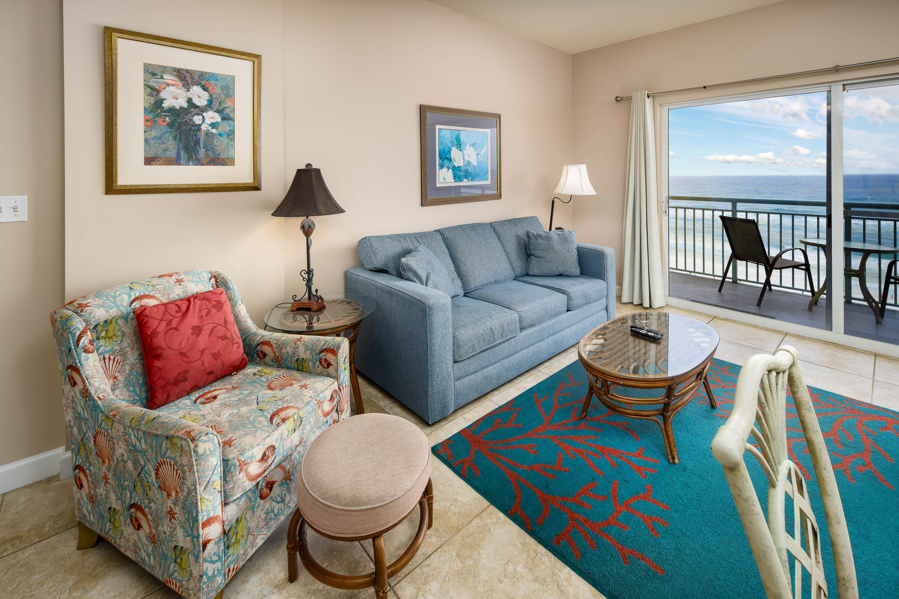 Pelican Isle 608 - Oceanic OasisExperience the ultimate coastal retreat in this stunning top-floor condo at Pelican Isle. Boasting panoramic ocean views and spacious living areas, this residence is perfect for relaxation and enjoyment. The master bedroom faces the beach and features a private balcony that seamlessly connects to the main living area, creating an expansive outdoor space ideal for soaking in the breathtaking scenery. The second bedroom offers charming views of Okaloosa Island and the intercoastal waterway through its window. Additionally, the hallway is equipped with cozy bunk beds, making it perfect for family or group stays. Come discover your own piece of paradise at Pelican Isle 608!
