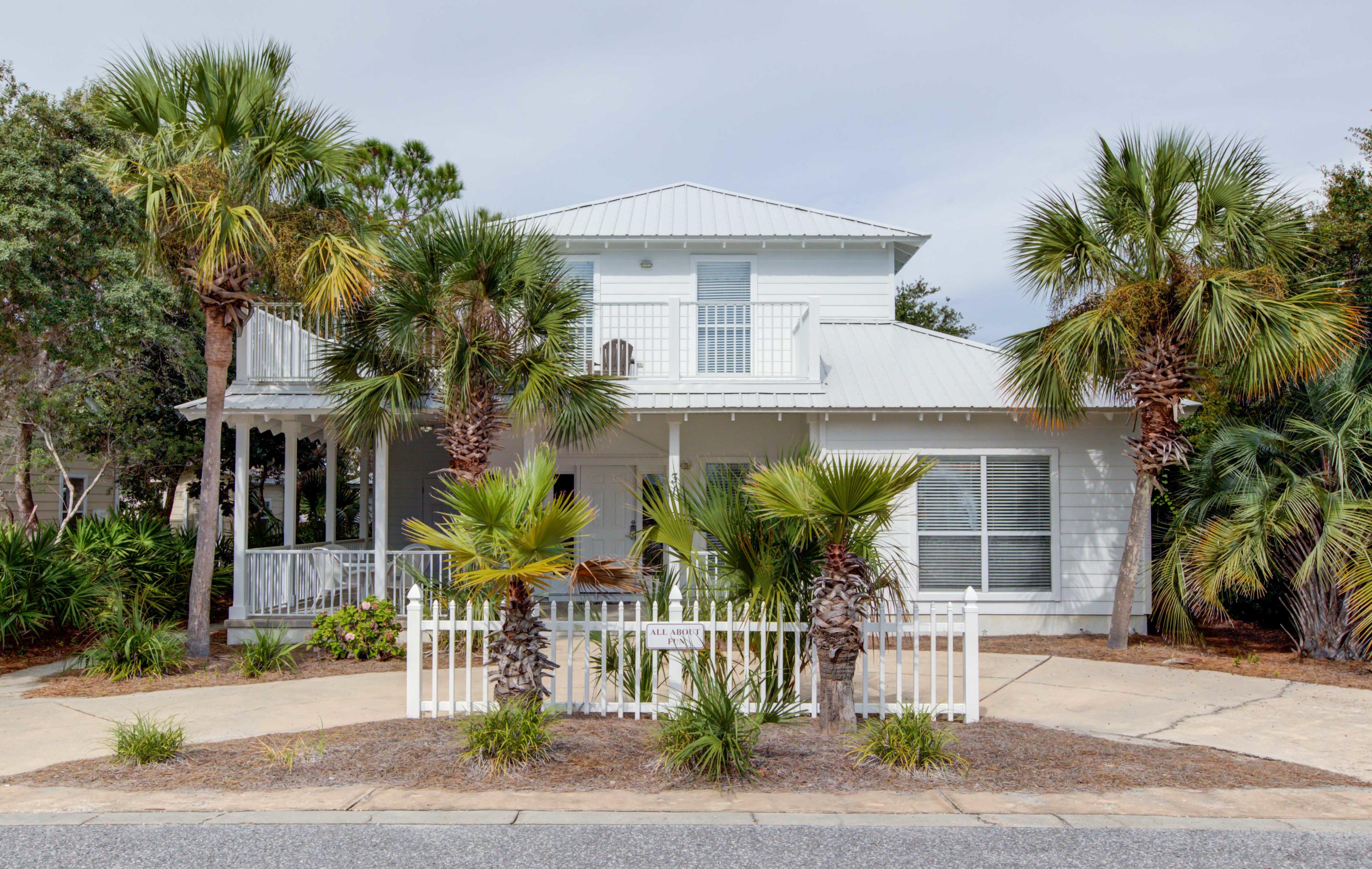 Situated in the heart of beautiful Seagrove Beach this Florida cottage is less than a block to the beautiful white sandy beaches of 30a and 1 mile from Seaside. The house boasts a large front deck for entertaining that leads into the large open living room/kitchen areas and a dinning room bump out. Kitchen has been updated with beautiful counter tops, stainless steel appliances and new cabinets. 2 bedrooms on the main floor are perfect for the elderly and children while the large master bedroom suite occupies the whole second floor with it's very own wraparound deck. Gulf Mist neighborhood is a 15 lot subdivision with a community pool at the cul-de-sac. Deeded beach access just across 30-A (Campbell Street). Additional public beach access located to the west at Pelayo St. With a very low HOA fee and a modest yard, this cottage is ideal for the family who wants to come enjoy the beach without spending their time fixing up the home. Owner is also providing a flooring allowance.