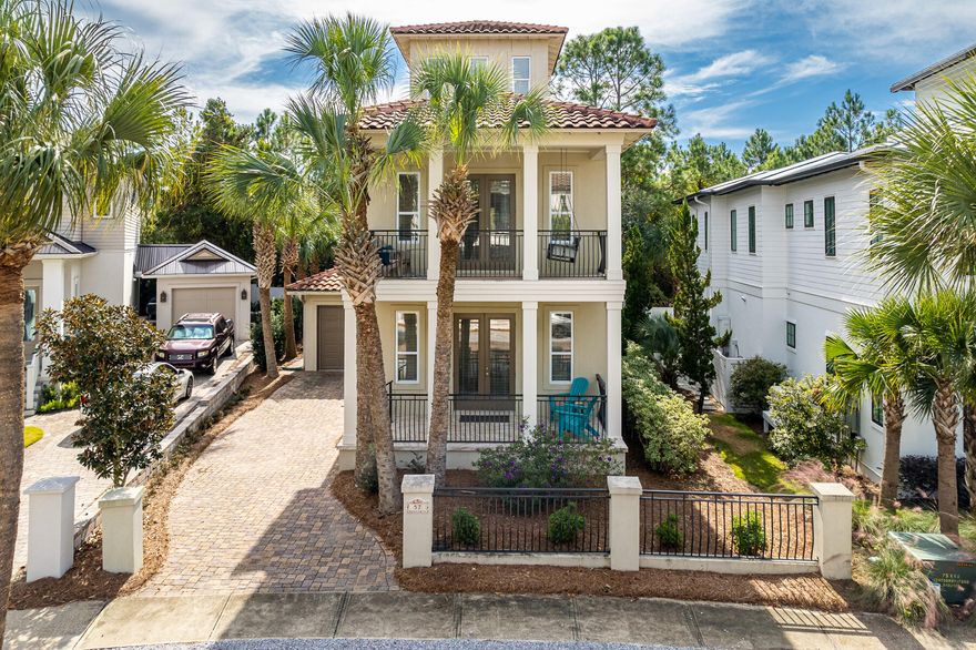 This immaculate 3BR/3BA home is perfectly located in the gated, GULF FRONT, RENTAL-RESTRICTED COMMUNITY, The Village of White Cliffs, just south of 30A on the peaceful west end in the Blue Mountain Beach area.  No detail has been overlooked with standout finishes including oak hardwood flooring throughout the living areas, ship-lap accents, custom cabinetry and designer lighting.  The welcoming and open concept main floor living area include a gas fireplace and high ceilings with plenty of natural light while the fully equipped and remodeled kitchen offers stainless appliances including gas range, quartz countertops, pantry and expansive kitchen island with seating for six.  The master bedroom with private balcony and en suite bathroom has a large soaking tub, separate shower and double