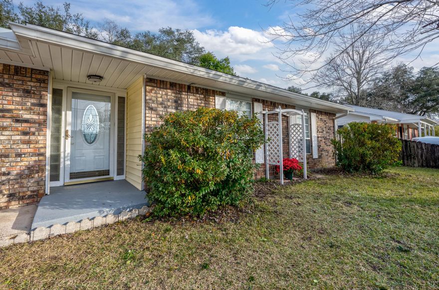 Move-in ready corner lot in Shalimar! This charming home has undergone several updates and renovations. The roof was replaced in 2020 and the entire house has been re-wired in 2023. In 2020, a 2.5-ton unit was installed and all the duct work was changed with a new Alexa Thermostat added. Control music and temperature on the same device. The garage door opener has been recently installed and comes with two remotes and a security pad. Additionally, new carpet has been installed. This home has been freshly painted and the hall bathroom features a new Bluetooth lighted fan. The master has a jacuzzi tub and a large master suite walk-in closet. Lights were installed in all closets. Throughout the house, you'll find crown molding and plantation blinds have been installed in all windows. Ceiling fans and dimmer switches have been installed. One of the highlights of this home is the Florida room, which features an enclosed screen and sliding vinyl windows. The backyard boasts a large vinyl shed. There is a sprinkler system and lawn pump with a new 2023 timer installed. The yard is adorned with beautiful trees. Overall, this home offers functional features, and charming details, and a crown jewel backyard. Additionally, the home is covered under a termite bond and the HVAC system is on a maintenance plan.
