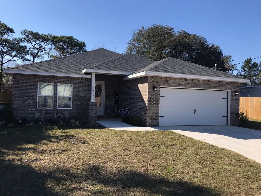 SOLD-waiting on Signatures.  Completion date is scheduled for the end of April.  With a full price offer, seller pays all closing cost except for lender fees, discount or orignination points, credit report, or prepaids on insurance and taxes. All BRICK 4 bedroom home. Granite counter tops, wood cabinets, quality fixtures and a 10x20 back porch.  Nice size master bedroom 15x14.  Master bathroom has a separate tile shower.  Fenced in yard with a lawn pump and springler system.  This home is similiar to 213 Starfish Rd, Mary Ester MLS#852170.