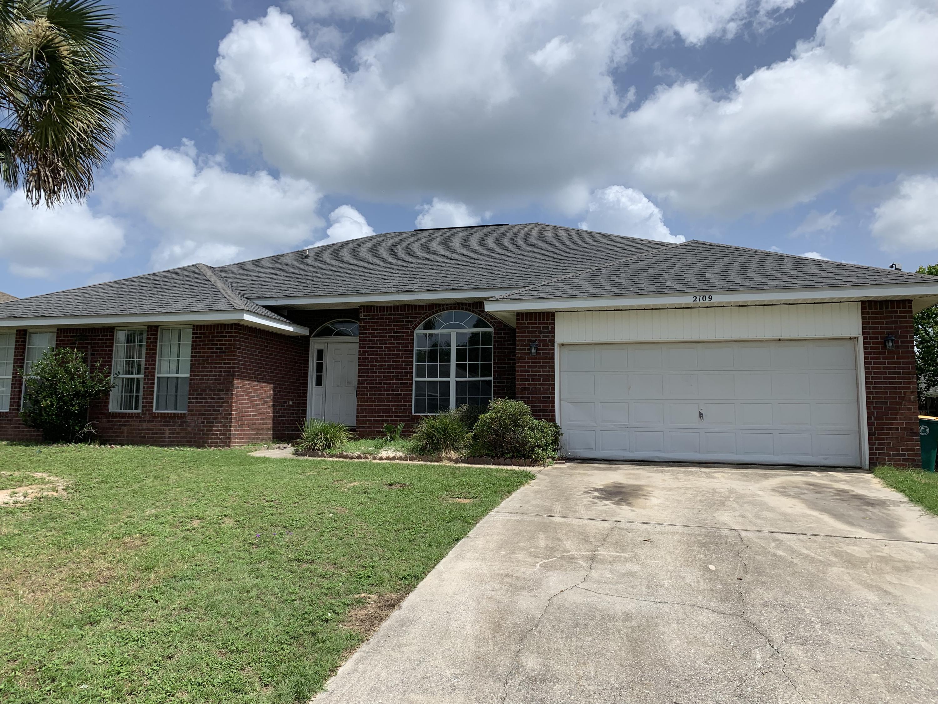 Foreclosure. Needs love but excellent area. Low price per sq ft. Not VA finaceable. Buyer to make all their own inquires into condtion of home. Fully fenced back yard. Open modern floorplan. Huge kitchen with island. 5 Bedroom. 3 full baths. ''AS IS'' seller will do no repairs.