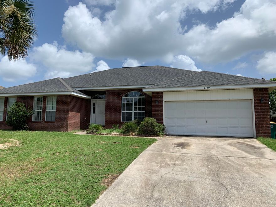 Foreclosure. Needs love but excellent area. Low price per sq ft. Not VA finaceable. Buyer to make all their own inquires into condtion of home. Fully fenced back yard. Open modern floorplan. Huge kitchen with island. 5 Bedroom. 3 full baths. ''AS IS'' seller will do no repairs.