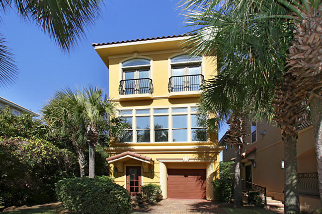 Direct Gulf Views in Destiny by the Sea.Live the prestigious Destiny by the Sea lifestyle for under $880K! This Caribbean-style four bedroom retreat is updated and well-decorated and is an ideal income-generating investment or second home. If you are looking for a home that blends functionality, panache, and comfort -- this is it. Views of gulf sunsets don't get any more direct than from the 3rd floor north facing balcony on this home. Conveniently located near popular restaurants, shopping and attractions, this gated community features deeded beach walkovers and a swimming pool. Natural light pours in from all over this home. In fact, the living room features a wall-to-wall bank of windows. With its open floor plan, the living room, dining room and kitchen blend into one grea