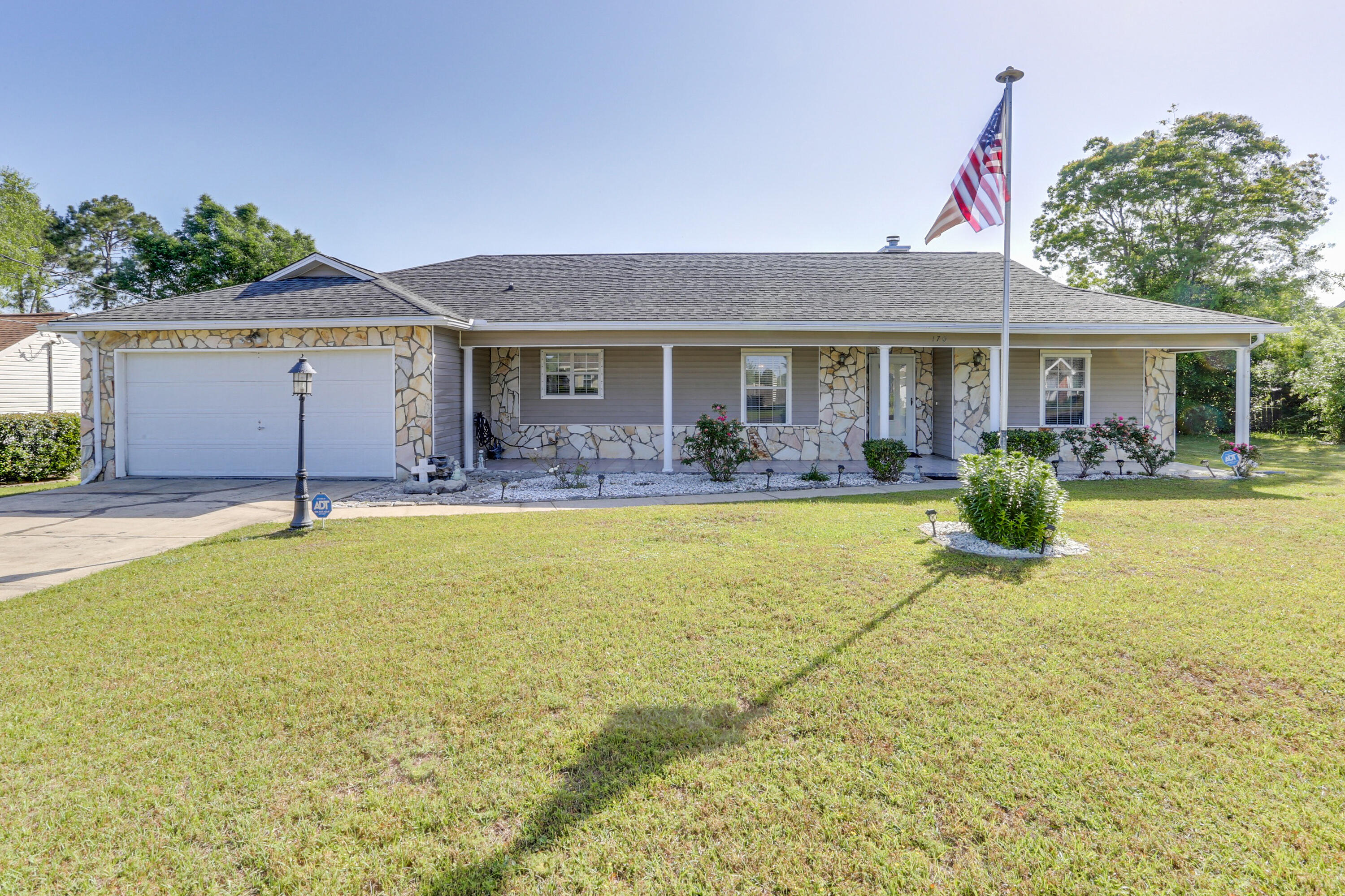 Welcome Home to this Well cared for, SOUTH of I-10 beauty! The pride of homeownership abounds at this home. It features an open living room with beautiful trim work throughout the home, a good size owners suite and Bathroom! A HUGE bonus room in the back that is not included in the square foot of the home, but is heated and cooled! It has a beautifully landscaped yard with a shop with Power, a concrete back pad with power to park your boat or camper! Bring your ideas and vision to life in this home! Call today to make this your home!