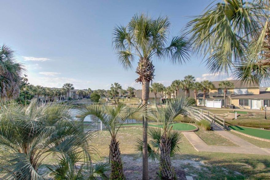 Beautifully decorated 2 Bedroom and 2 1/2 Bathroom townhouse located in Gulf Highlands Beach Resort - one of the most popular family oriented resorts in Panama City Beach. No waiting for an elevator or looking for parking spot in an enormous parking garage here - 2 assigned parking spaces right outside of your front door! This particular unit is one of the closest one to the dedicated beach access and backs up to a very nice putt-putt golf and pool area. Gulf Highlands Beach Resort is a gated community, offers many amenities including a Beachside Pool & Clubhouse, 11 other pools (5 Heated), 4 tennis courts (2 Lighted), 18 Hole Mini Golf, shuffle boards, dedicated beach access with beachside pool and clubhouse. Best of all is a LOW LOW Home Owner's Association fee of only $150 per month