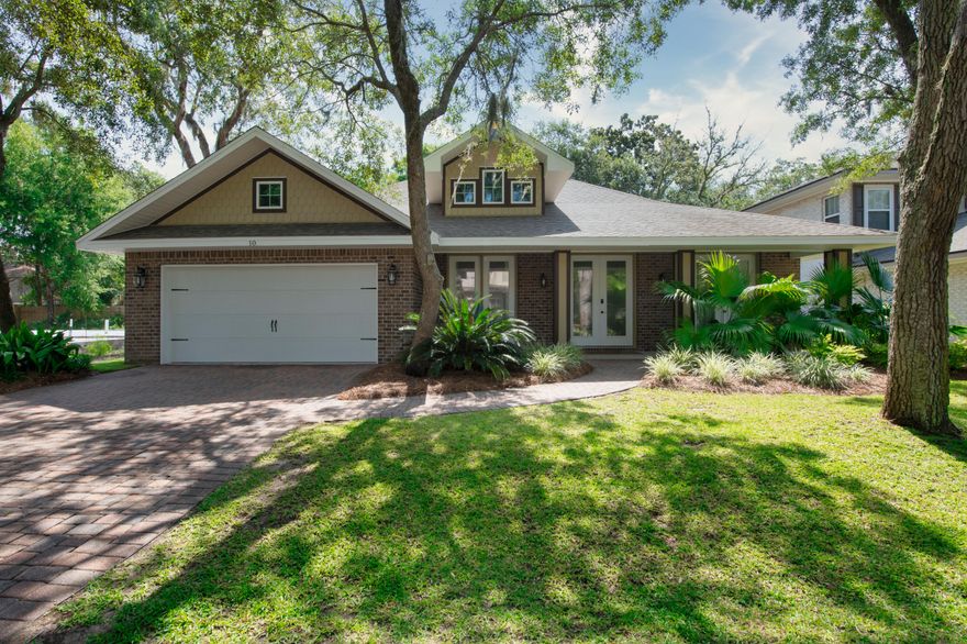 Welcome home to the perfect location! Location! Location! On this Private Street In the heart of the Fort Walton/Mary Esther, you are just a stone's throw from Everything! This impeccably maintained Acree-built home offers all you will want within earshot of the gulf water crashing onto the shore! Beautiful and energy efficient, hurricane impact windows, commercial grade refrigerator, double pantries, split floorplan, hardwood flooring, granite counters, tons of cupboard space. Large bedrooms with Oodles of Closet Space. Covered, screened back patio. Water easement for the community, see agent notes.  Check the Features list in Photos and Documents for additional items. Buyer should verify all measurements and dimensions. Simpli-Safe Alarm System does NOT convey.