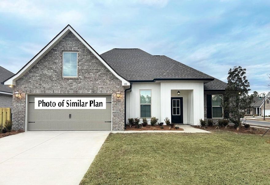 Awesome builder rate! Restrictions apply.Located on a cul-de-sac lot, the ROSES V G in The Bluffs at Lafayette community offers a 3BR/2BA, open and split design with flex space and computer desk/niche. Upgrades added (list attached). Special Features: double vanity, garden tub, separate shower, and 2 walk-in closets in master bath, tray ceiling in master bed, kitchen island, walk-in pantry, covered porches, undermount sinks, LED lighting, crown molding, ceiling fans in living and master, custom framed mirrors in all baths, landscaping, architectural 30-year shingles, flood lights, and more!Energy Efficient Features: tankless gas water heater, gas kitchen appliance package, vinyl low E windows, and more! Energy Star Partner.