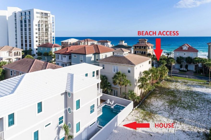 This luxurious new construction was completed in September 2017 and is situated in the gated community of Dunes of Destin. A private community located in the heart of Destin, FL. and is one of the most exclusive vacation communities Destin has to offer! Featuring amenities such as private beach access, a community pool, gazebos, and a private lake with beautiful fountains. This spacious coastal retreat is steps away from the sugar white sand beaches and a short drive from everything Destin has to offer. This home has 6 bedrooms, 8.5 baths and sleeps 26 with over 5,500 sq.ft. of living space.