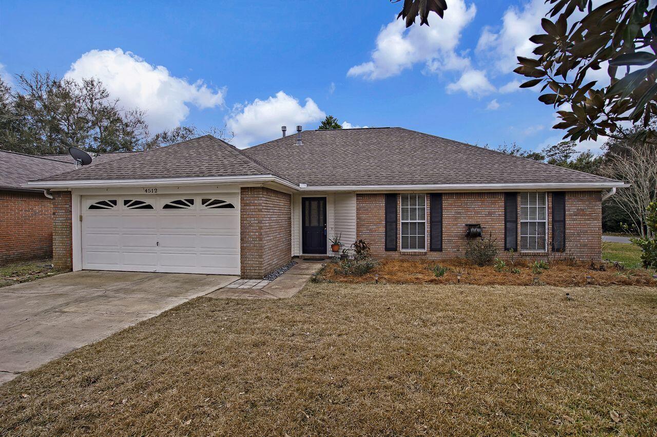 Location, Location, Location! This lovely 3 bedroom, 2 bath home is located in close proximity to everything Bluewater Bay has to offer. Winn Dixie plaza is within a few feet and has shops, dining, and more. 4512 Parkwood Lane sits on a corner lot and offers a large front and fenced in back yard. Inside you will find a vaulted ceiling with a beautiful wooden beam in the great room, flanked with bamboo wood flooring throughout the living area. The kitchen features a gas range, solid surface countertops, and an island with butcher block top. Master bathroom has a large whirlpool tub and separate shower. The Florida room is heated and cooled and included in the square footage. Home has hurricane shutters and roof and skylight were replaced in 2016. Bluewater Bay Resort offers walking..