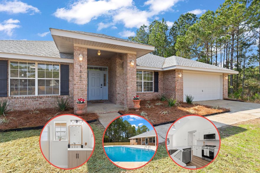 Step inside a gorgeous and spacious 4 bedroom home WITH a pool in the desirable Holley by the Sea neighborhood. Warm and neutral finishes offers ease and comfort to make this your dream home! Open floor plan includes a large family room, office, and dining room with LVP floors throughout. Kitchen is decked with white quartz countertops, tile backsplash, and brand new stainless steel appliances.  Master suite offers a unique his and her bathroom on either side of a huge walk-in closet! Covered patio is the perfect spot to watch the kids enjoy the pool all summer! Shed provides extra storage in the expansive backyard. HVAC 2018, Roof 2020, Pool liner 2024