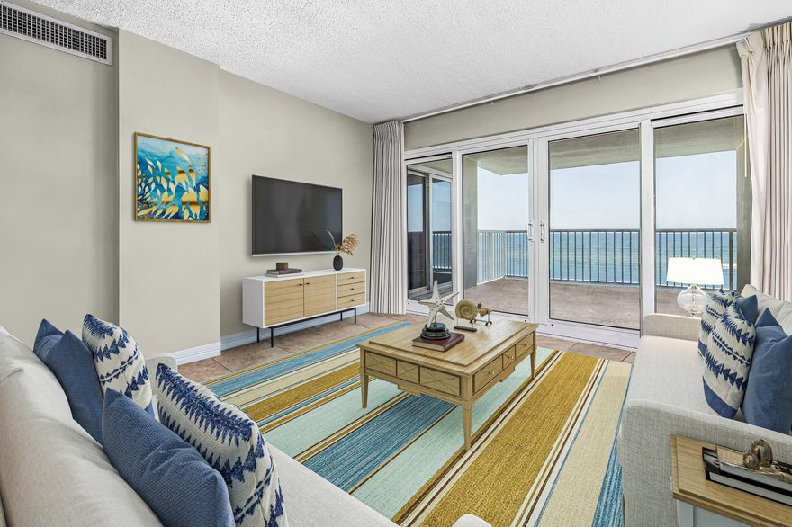 NO CURRENT OR UPCOMING HOA ASSESSMENTS!! SIRS completed! Dues currently $778 monthly! The Gulf-front condo of your dreams with 795 ft of private beach! Unit 525 offers 2-bedroom, 2-full bathrooms, and just over 1,200 sqft. The photos have been virtually edited to show a potential paint color. The current blue walls are shown with Alabaster White, which can be professionally painted for approx $1,200. The Primary Suite not only looks out onto the gorgeous Gulf waters, but has its own private access to the unit's balcony! Residents enjoy a wealth of amenities, including two gulf-front pools, a relaxing hot tub, a state-of-the-art gym, and tennis and pickleball courts for the active lifestyle. Private beach access allows you to enjoy the white sands and warm waters of the Gulf at your convenience. There is 24/7 gated security into the complex for both the beach accesses and parking lot. Additionally, grill stations are available for outdoor dining and gatherings. This condo boasts a modern, updated kitchen with the latest appliances (2017-2023), and plenty of cabinet space, making it perfect for hosting or entertaining. The HVAC system was replaced in 2024, ensuring your comfort year-round. This Gulf-front condo offers not just a home, but a lifestyle of luxury, comfort, and convenience. Don't miss the opportunity to make this stunning property your own! *Please reference the MLS Docs for a full list of Notable Features.*