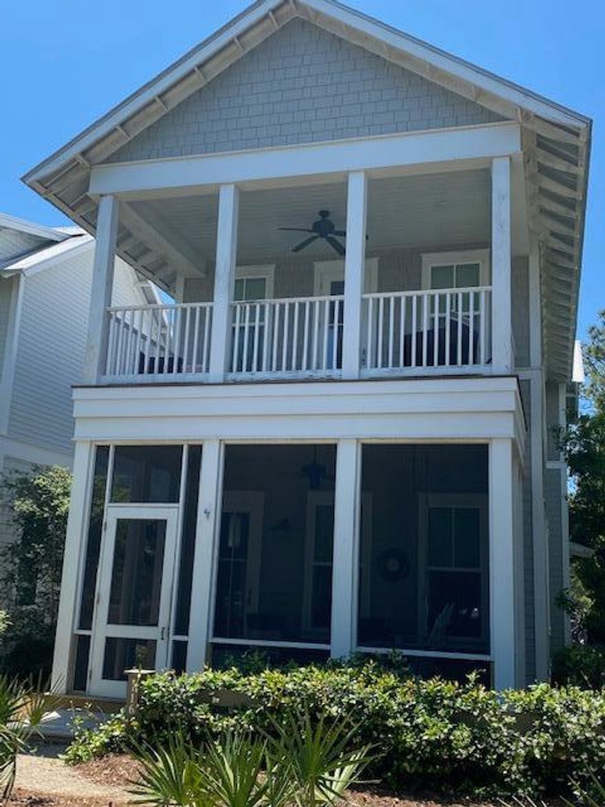 This 4BR/4.5 BA + bunk WaterColor Cottage has the space for everyone.. From the moment you step into the screened in porch you feel welcome. The kitchen is open concept with stainless-steel appliances, granite countertops, a breakfast bar with seating for four & subway tile backsplash. Solid wood floors and beautiful decor.  This home is a must see!