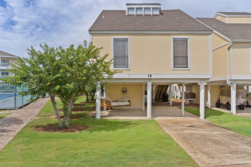 This beautifully updated freestanding three-bedroom beach villa at Sandpiper Cove offers privacy, space, and a long list of brand-new upgrades and furnishings--making it an exceptional choice for a short-term rental, private residence, or second home. With no neighbors above, below, or beside you, this standalone villa combines coastal charm with modern comfort and functionality.Recent updates include a brand-new Frigidaire appliance package featuring a microwave, refrigerator, range, and dishwasher. The kitchen and living areas have been refreshed with updated home decor and furniture, including a new hide-a-bed couch in the living room for added guest accommodations. The master bedroom encompasses the entire 3rd floor and is tucked away upstairs for additional privacy with its own master bathroom.  The upstairs balcony off the living room has been enhanced with new Bay Breeze Polywood outdoor furniture and the deck has been freshly restained for a polished look. Downstairs, a separate laundry room includes an additional refrigerator, and there's a large storage area for all your beach gear.

The covered patio underneath the villa is perfect for entertaining and now features a newly installed outdoor electrical setup by Gulf Coast Electric, ideal for powering the brand-new mounted outdoor TV and other devices. New outdoor deck furniture and a charming bed-swing under the porch add to the relaxing outdoor ambiance. Additional improvements include new attic insulation by Rite-Way Insulation, LLC, and replaced stairs for long-term durability and safety.

Offered fully furnished and move-in ready, this villa blends stylish updates with a prime location in the desirable Sandpiper Cove community- just across the street from the sugar-white sands of the Emerald Coast on Sandpiper Cove's private beach area for both you and your rental guests.  These villas feature the opportunity to park your boat and golf cart underneath on your private property.  

Welcome to Sandpiper Cove, a vibrant 43-acre resort community in the heart of Destin, Florida, where the beach lifestyle is front and center. With 1,100 feet of private white-sand shoreline, residents and guests can enjoy exclusive access to the Gulf just steps from their door. Whether you're an avid boater or a casual cruiser, you'll appreciate the convenient boat launch and available slip rentals. Golfers can practice their swing on the on-site 9-hole, par-3 course, while others can unwind at one of five sparkling swimming pools, soak in one of three hot tubs, or enjoy a match on one of six tennis courts.

Dining is a treat at Sandpiper Cove, home to the acclaimed waterfront restaurant Louisiana Lagniappe and the laid-back Rick's Sand Trap Beach Bar & Grill, perfect for enjoying a meal or drink by the beach. Getting around is easy with the resort's water taxi service, which offers quick access to the shops, restaurants, and nightlife of Destin Harbor. Fitness and fun continue with top-of-the-line pickleball courts and beautifully maintained grounds for strolling or biking. Best of all, Sandpiper Cove is pet-friendly, so your four-legged companions are welcome to join in the coastal experience. This resort truly has something for everyone, all in one unbeatable location.
