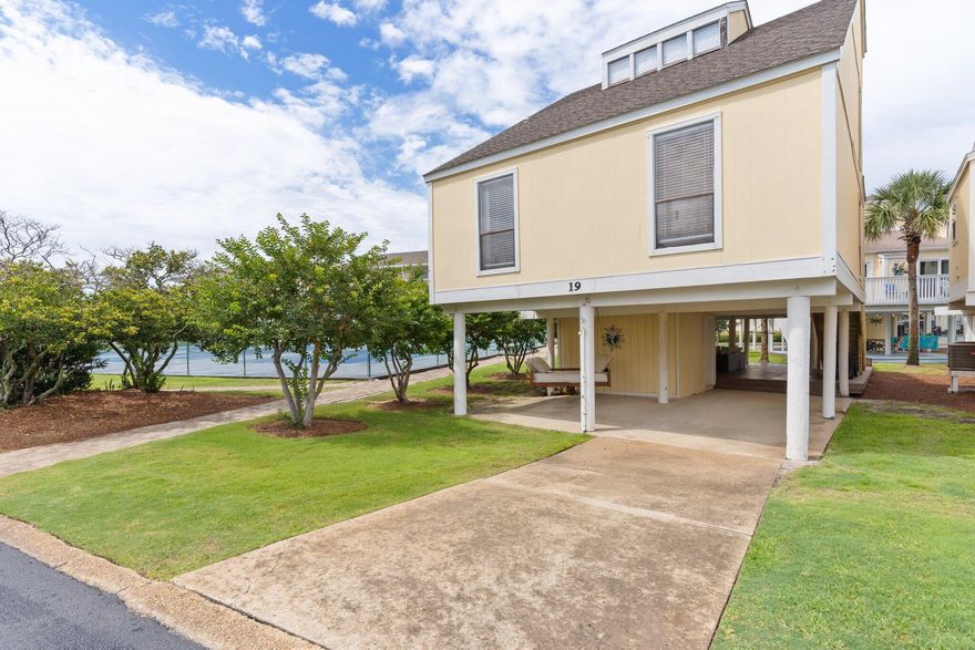 This beautifully updated freestanding three-bedroom beach villa at Sandpiper Cove offers privacy, space, and a long list of brand-new upgrades and furnishings--making it an exceptional choice for a short-term rental, private residence, or second home. With no neighbors above, below, or beside you, this standalone villa combines coastal charm with modern comfort and functionality.Recent updates include a brand-new Frigidaire appliance package featuring a microwave, refrigerator, range, and dishwasher. The kitchen and living areas have been refreshed with updated home decor and furniture, including a new hide-a-bed couch in the living room for added guest accommodations. The master bedroom encompasses the entire 3rd floor and is tucked away upstairs for additional privacy with its own master bathroom.  The upstairs balcony off the living room has been enhanced with new Bay Breeze Polywood outdoor furniture and the deck has been freshly restained for a polished look. Downstairs, a separate laundry room includes an additional refrigerator, and there's a large storage area for all your beach gear.

The covered patio underneath the villa is perfect for entertaining and now features a newly installed outdoor electrical setup by Gulf Coast Electric, ideal for powering the brand-new mounted outdoor TV and other devices. New outdoor deck furniture and a charming bed-swing under the porch add to the relaxing outdoor ambiance. Additional improvements include new attic insulation by Rite-Way Insulation, LLC, and replaced stairs for long-term durability and safety.

Offered fully furnished and move-in ready, this villa blends stylish updates with a prime location in the desirable Sandpiper Cove community- just across the street from the sugar-white sands of the Emerald Coast on Sandpiper Cove's private beach area for both you and your rental guests.  These villas feature the opportunity to park your boat and golf cart underneath on your private property.  

Welcome to Sandpiper Cove, a vibrant 43-acre resort community in the heart of Destin, Florida, where the beach lifestyle is front and center. With 1,100 feet of private white-sand shoreline, residents and guests can enjoy exclusive access to the Gulf just steps from their door. Whether you're an avid boater or a casual cruiser, you'll appreciate the convenient boat launch and available slip rentals. Golfers can practice their swing on the on-site 9-hole, par-3 course, while others can unwind at one of five sparkling swimming pools, soak in one of three hot tubs, or enjoy a match on one of six tennis courts.

Dining is a treat at Sandpiper Cove, home to the acclaimed waterfront restaurant Louisiana Lagniappe and the laid-back Rick's Sand Trap Beach Bar & Grill, perfect for enjoying a meal or drink by the beach. Getting around is easy with the resort's water taxi service, which offers quick access to the shops, restaurants, and nightlife of Destin Harbor. Fitness and fun continue with top-of-the-line pickleball courts and beautifully maintained grounds for strolling or biking. Best of all, Sandpiper Cove is pet-friendly, so your four-legged companions are welcome to join in the coastal experience. This resort truly has something for everyone, all in one unbeatable location.
