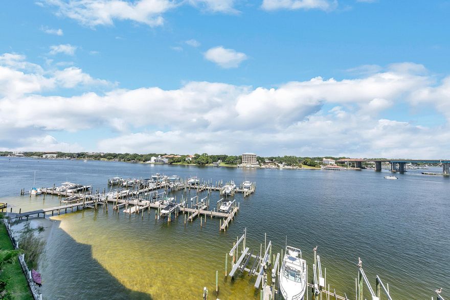 Beautiful, recently renovated condo on the Santa Rosa Sound comes completely furnished and rental ready. Incredible water views and sunsets are sure to impress! This 2 bed 2 bath unit feels spacious with 9 ft ceilings. The unit conveys with a 25 ft deep water boat slip with dedicated water and electricity. The condo also comes with a covered parking spot and storage locker. The complex features a pool overlooking the Santa Rosa Sound and a boardwalk leading to the nearest beach access.