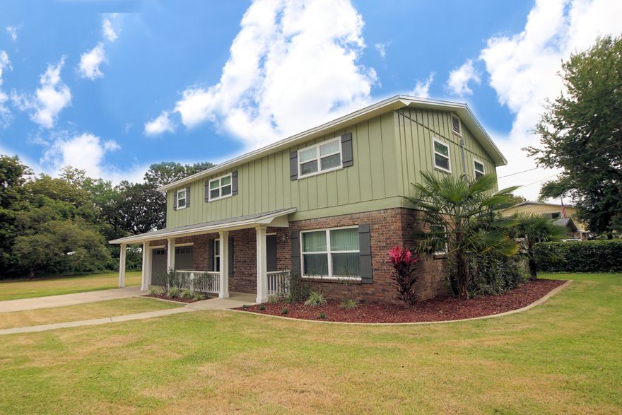 Short sale: Approved short sale! Located just 2 blocks from the Choctawhatchee Bay and near beaches and military bases! There is a public waterfront park close to this home! Electrical system completely re-wired to 2019 code, new flooring upstairs, and many other renovated features! This 4 bedroom/2 and 1/2 bath home has been renovated and maintained in excellent, move-in ready condition. This home features 2360 sq feet of heated and cooled space plus a two car garage! The upstairs is exquisite with a large master bedroom with ensuite bathroom! This has been updated to include new flooring, new plantation shutters, new ceiling fan, and doors/hardware! Also, the bathroom there is a new double vanity, sinks, hardware, faucets, fixtures, and a walk in, tiled shower with niche