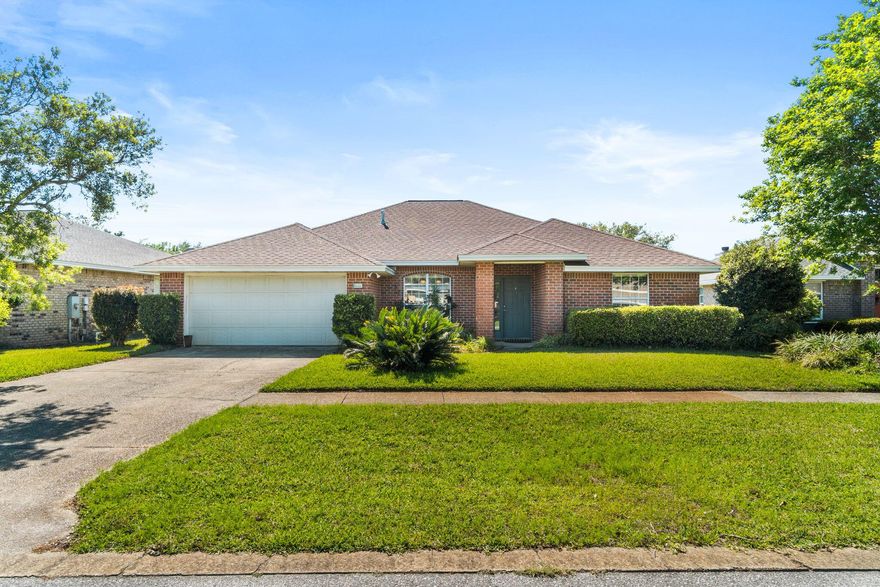 This Beautiful 4 bedroom 3 bath is a rare opportunity in the very center of Destin. Kitchen previously renovated with new dishwasher, stove, microwave, and quartz countertops. Guest bathroom with pedestal sink. Carpet replaced 2022. Full size murphy bed, along with custom built closets in both the master and second bedroom. Backyard patio pavers installed to create a large gathering area, along with a large shed for storing yard and garden tools. Already generating rental income.