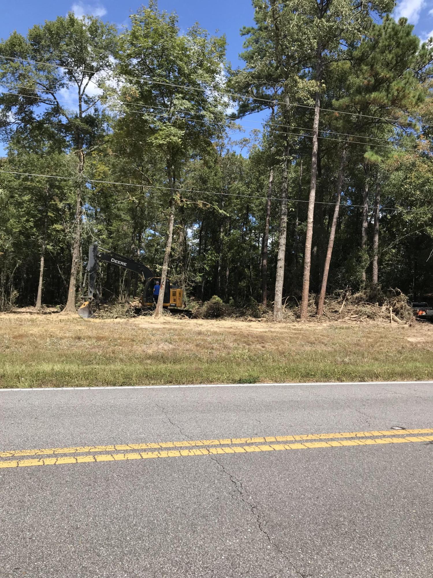 Newly cleared 1.3 acre lot. High and dry.