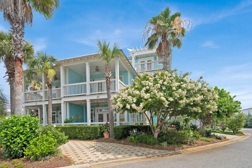 Under Contract with 72 hr Kick-Out Clause. Make an offer!  Nestled in Emerald Waters Village & only a short (4-5 minute) walk to the private deeded, beach access and just 2 minutes to the nearest of 2 community pools. Minutes away from Silver Sands Outlet Mall, Destin Commons, and amazing restaurants and nightlife venues. Short-term rentals allowed - great investment opportunity. The entire home was built by the current owner, has been the primary family home since construction in 2005, and has been meticulously maintained! Hickory wood and tile flooring grace the entire residence. 1st floor living room with French doors opening to lovely spacious covered porch where you can enjoy near constant Gulf breezes, spacious kitchen with custom cabinetry (and standalone ice maker!),